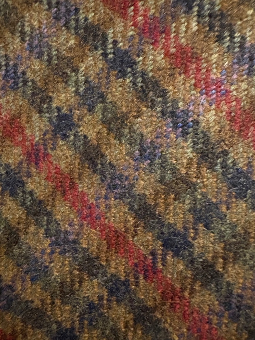 Tom James 100% Cashmere Plaid Tie 2.75" Blade Handcrafted USA Luxury